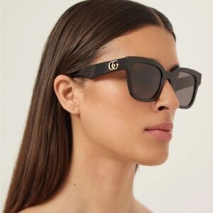 Authentic Gucci GG0998S Square Sunglasses in Black with Grey Lenses